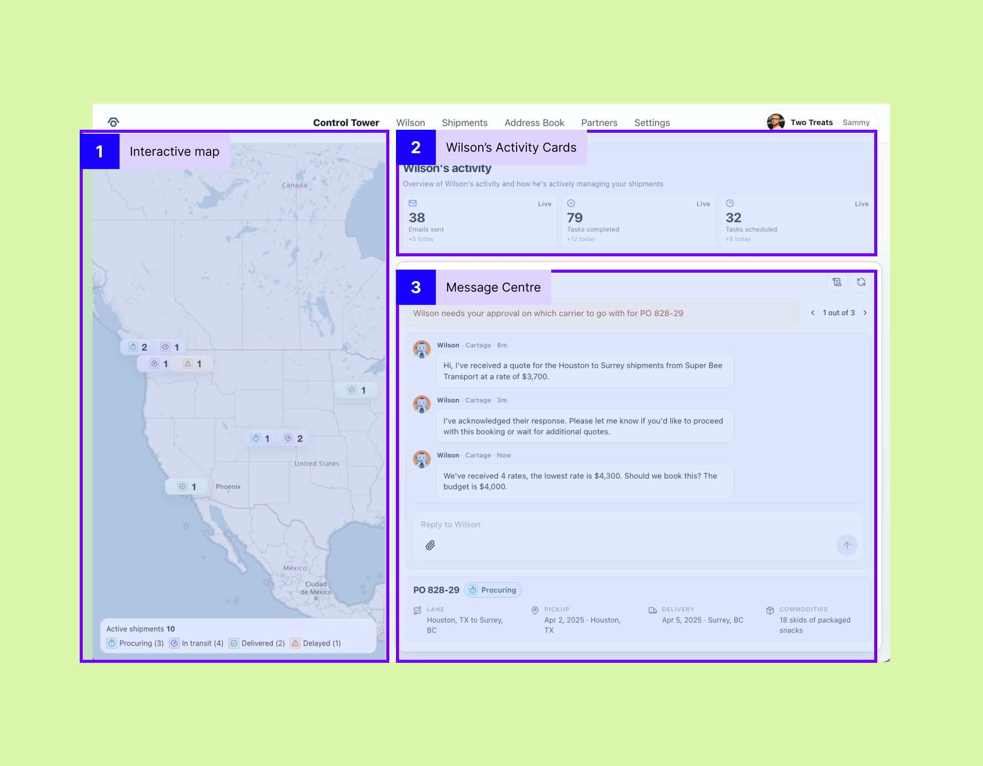 Concept testing for the control tower project