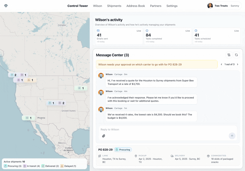 Concept testing for the control tower project