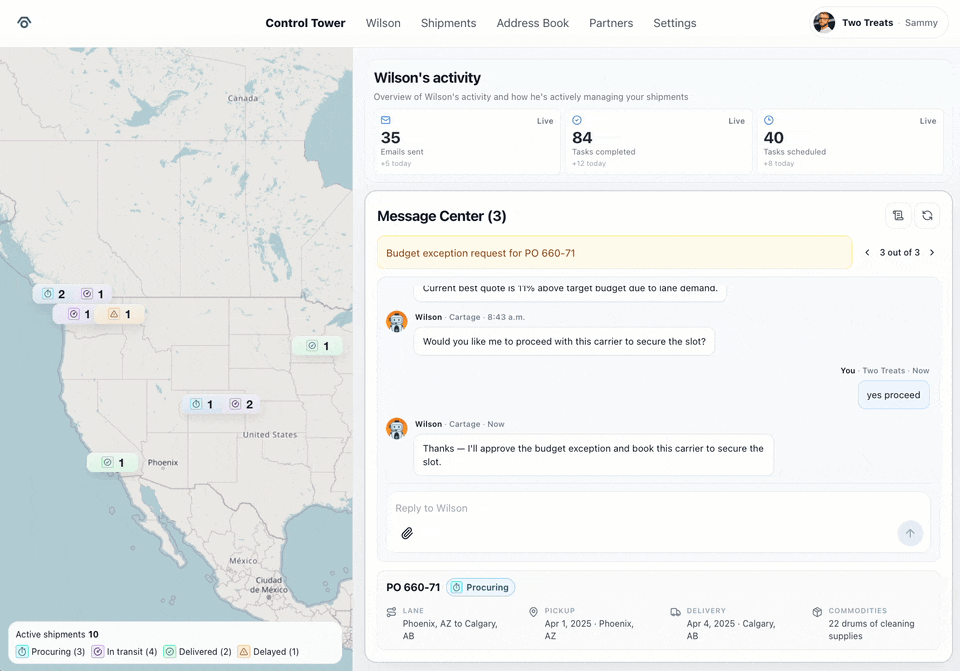 Concept testing for the control tower project