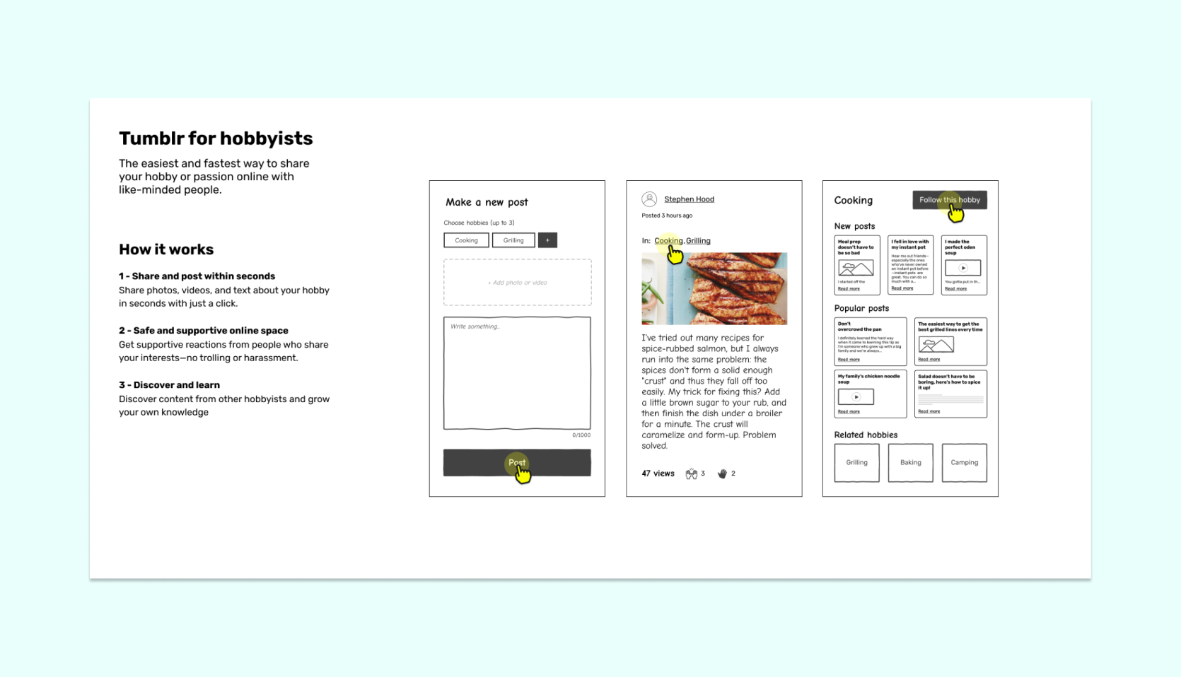 Concept testing session with participants ranking features.