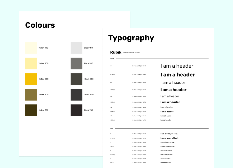 Didthis brand identity and colour palette.