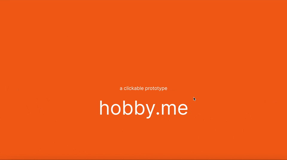 Hobby.me demo prototype