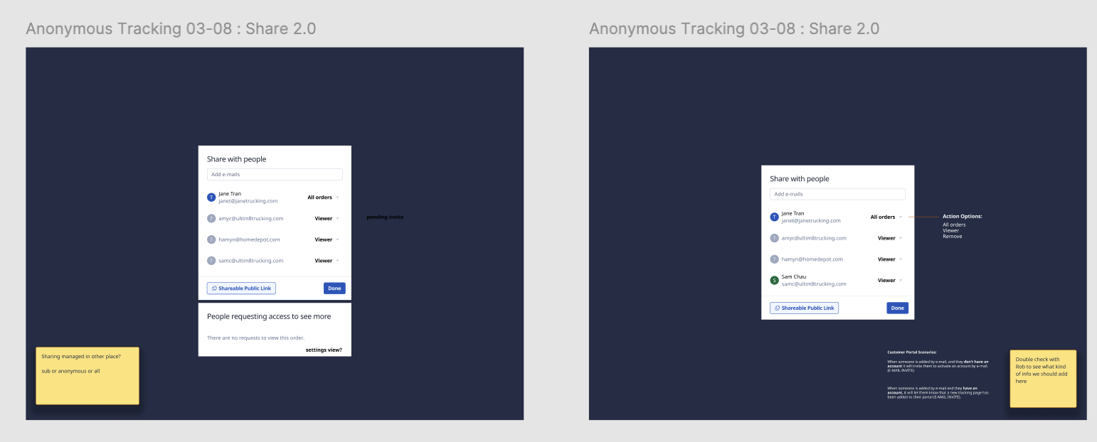 Concepts for the E-Tracking feature