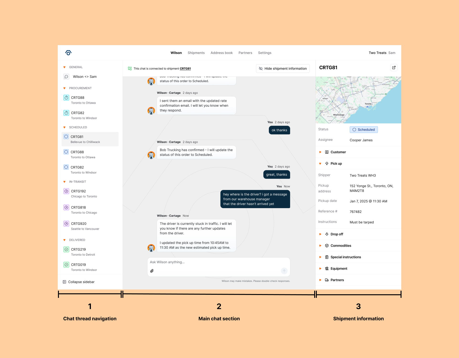 2-panel and 3-panel layout options for the Wilson module.